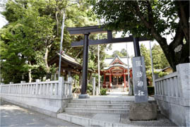 写真: 柏諏訪神社の鳥居